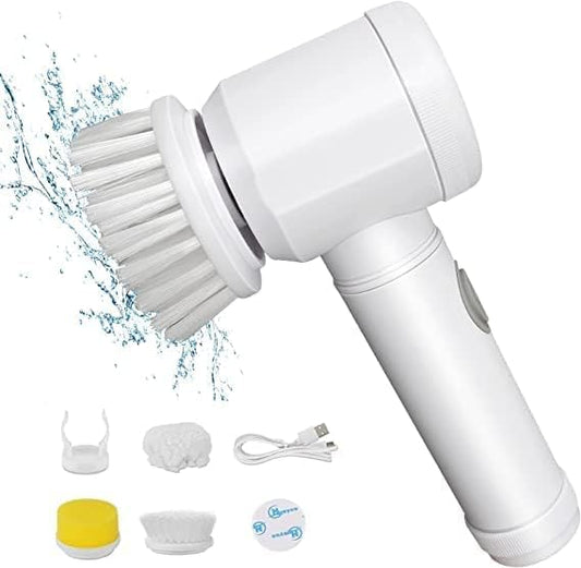 Electric spin scrubber 360 rotating bathroom cleaning brush