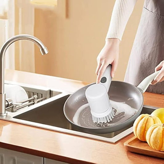 Electric spin scrubber 360 rotating bathroom cleaning brush