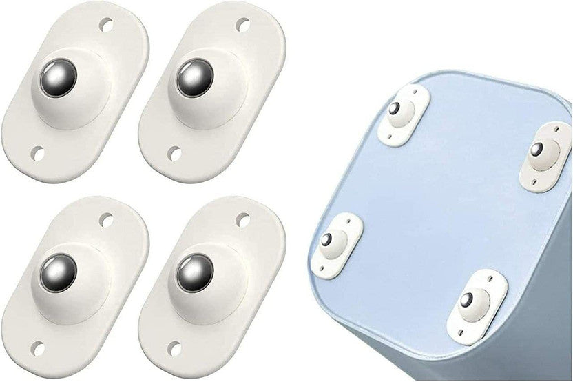 Self adhesive mini swivel caster wheels 4pc set with stainless steel ball