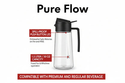 Glass Oil Sprayer & Dispenser Bottle – 500ml, 2-in-1, Matte Black