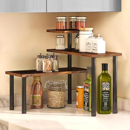 3-Tier Rotating Spice Rack Organizer - 360� Turntable for Kitchen Counter