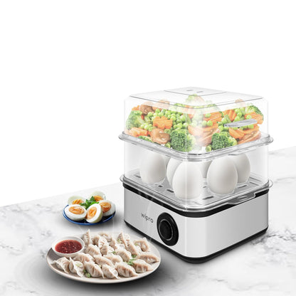 Electric Egg Cooker & Steamer - 7 Eggs, Auto Shut-Off, for Boiled, Poached & Steamed