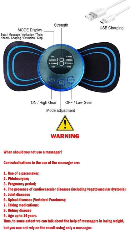 Electric Body Massager – 8 Modes & 19 Strength Levels