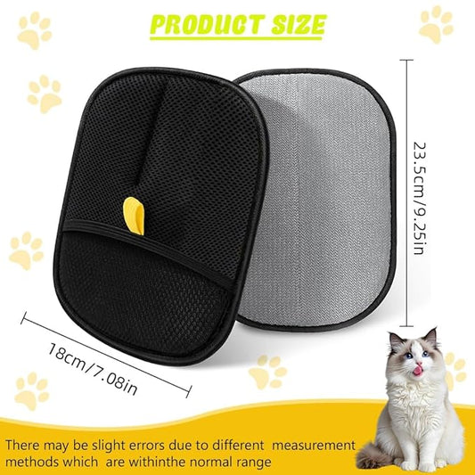 Pet hair removal grooming glove for dogs and cats