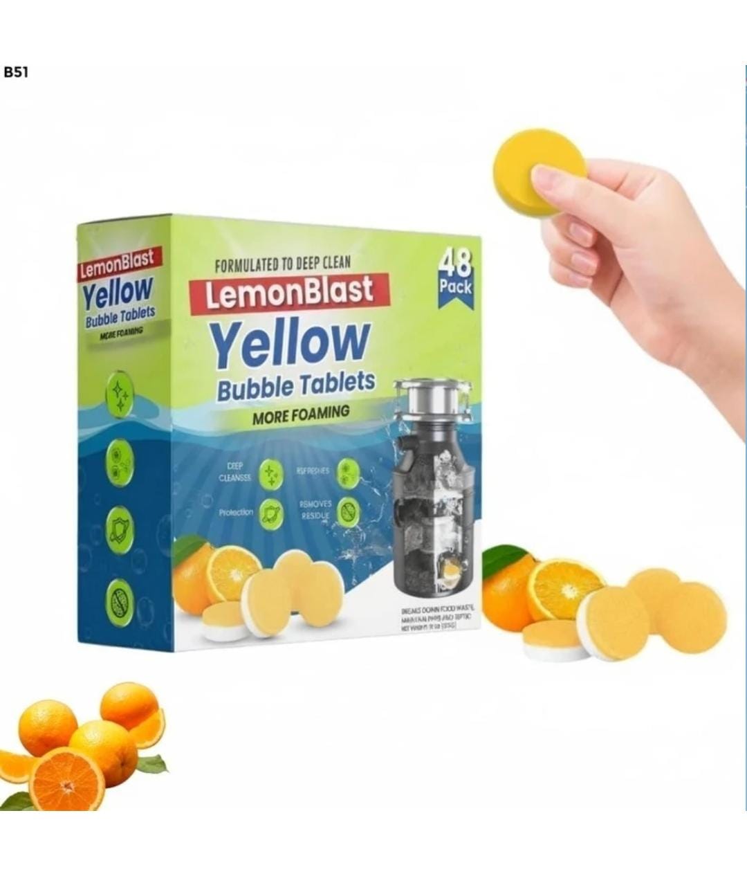 Kitchen Cleanliness Kit - Drain Tablets + Plunger + Sponge Holder (Save Rs. 300)