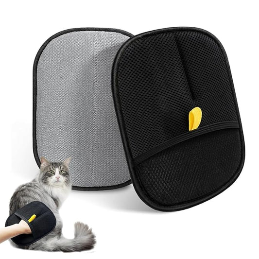 Pet hair removal grooming glove for dogs and cats