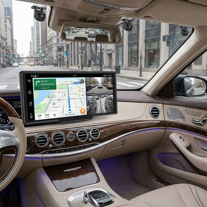 Android 10 inch touchscreen dash cam GPS navigation 4-way view