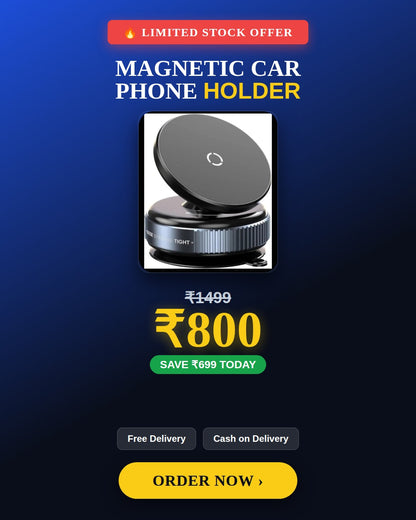 Magnetic car phone holder 360 degree rotation