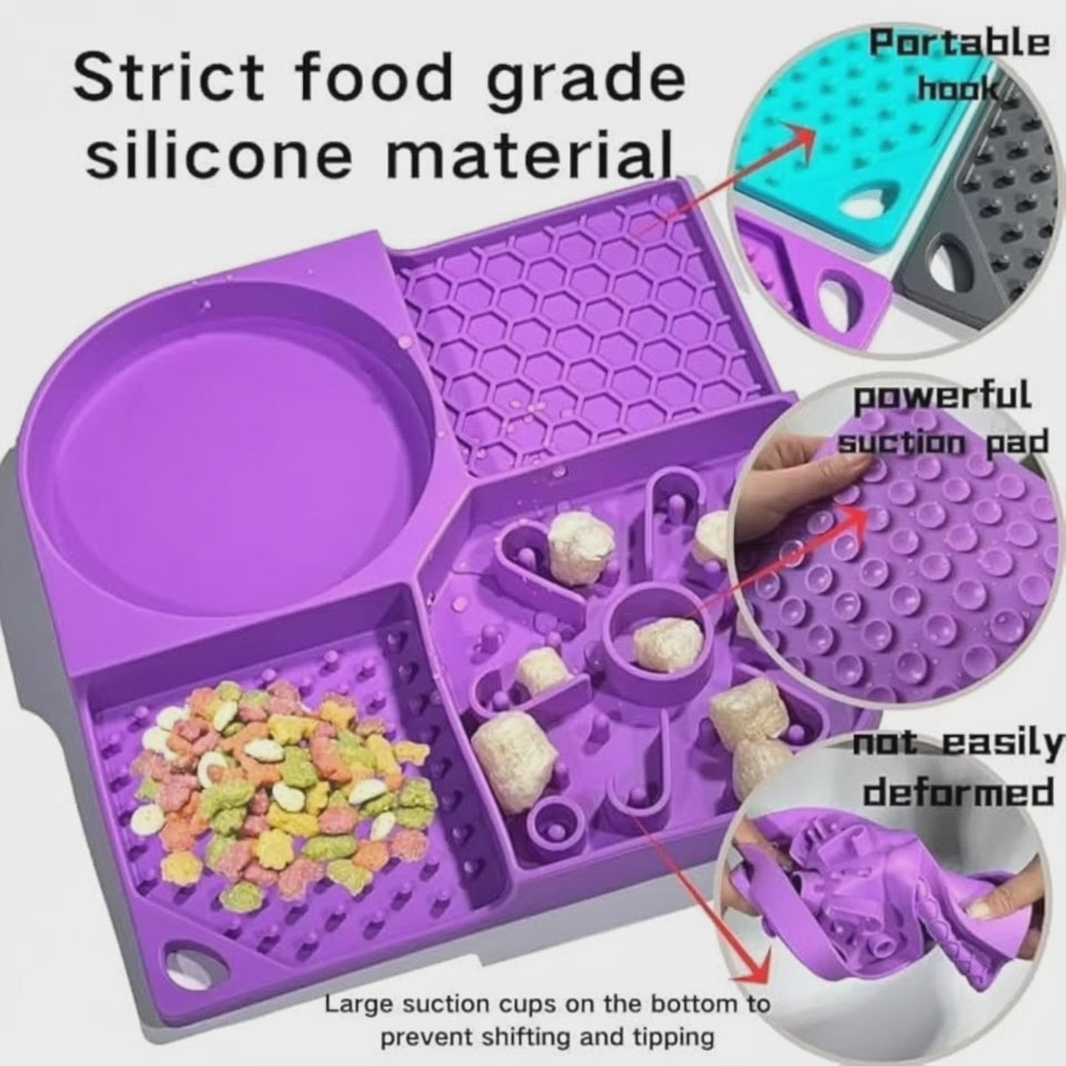 Pet Licking Mat dog feeding demo video