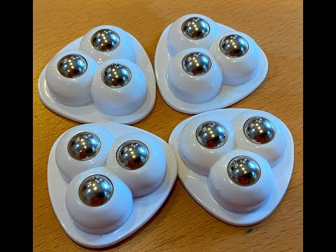 Self adhesive caster wheels 360 degree swivel demo